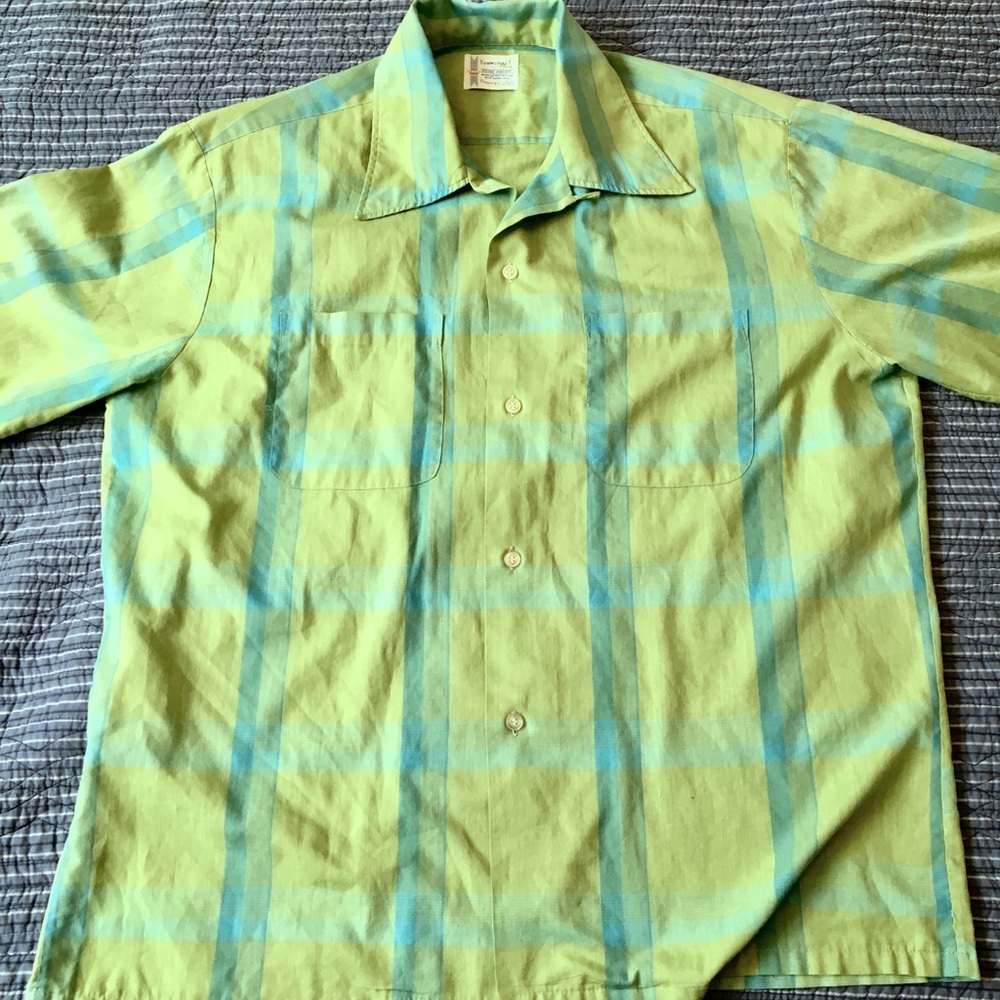 Hip Vintage Plaid Short-sleeve Shirt - Men’s L